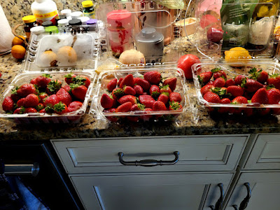 Picking Strawberries and Sunflowers. Share NOW. #strawberries, #sunflowers #eclecticredbarn