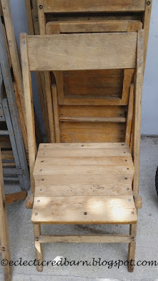 Eclectic Red Barn: Single old wooden chair