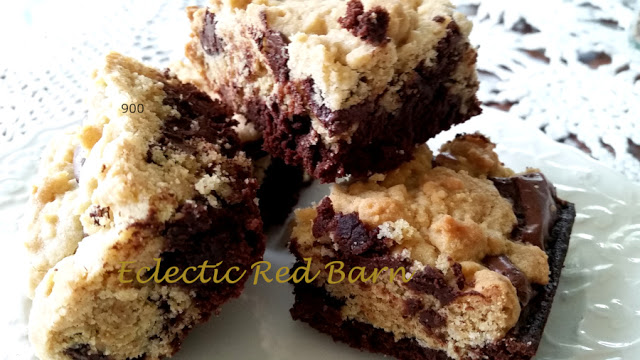 Eclectic Red Barn: Chocolate Chip Cookie Dough Brownies