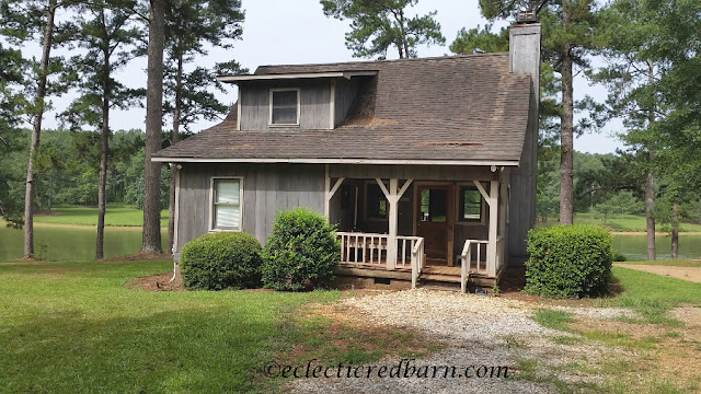 Farm Cabin. Share NOW. #lakeliving, #pecans #pecanfarm #eclecticredbarn