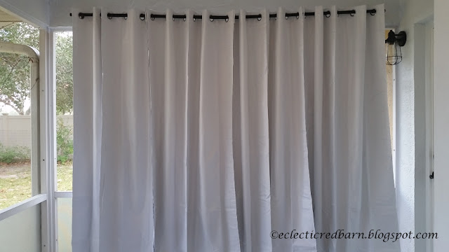 Eclectic Red Barn: White Drapes on the Lanai