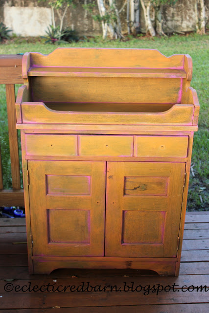 Eclectic Red Barn: Original cabinet from junk pile 