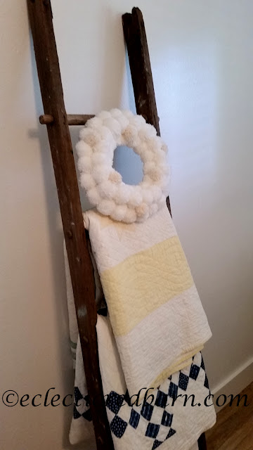 Pom pom wreath. Share NOW. #decor #wreaths #pompoms #eclecticredbarn