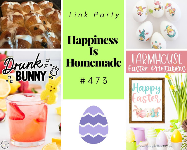 Happiness Is Homemade. Share NOW. #happinessishomemade, #linkyparty #eclecticredbarn #hih, bunnies, #Easter