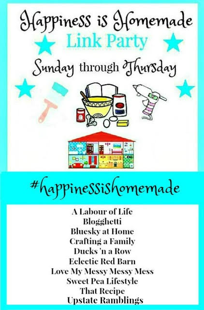 Happiness is Homemade Link Party. A place to share great DIY, crafts, home decor, holiday inspiration, recipes and get wonderful ideas for your home. #HappinessIsHomemade #LinkParty #homemade #DIY #Recipes