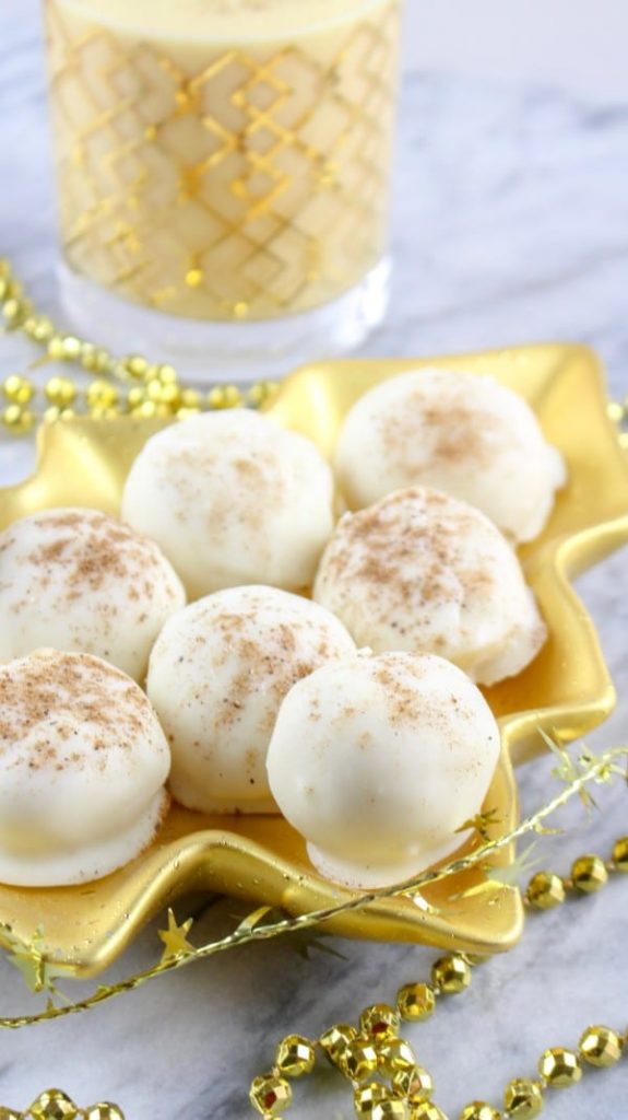 egg nog truffles