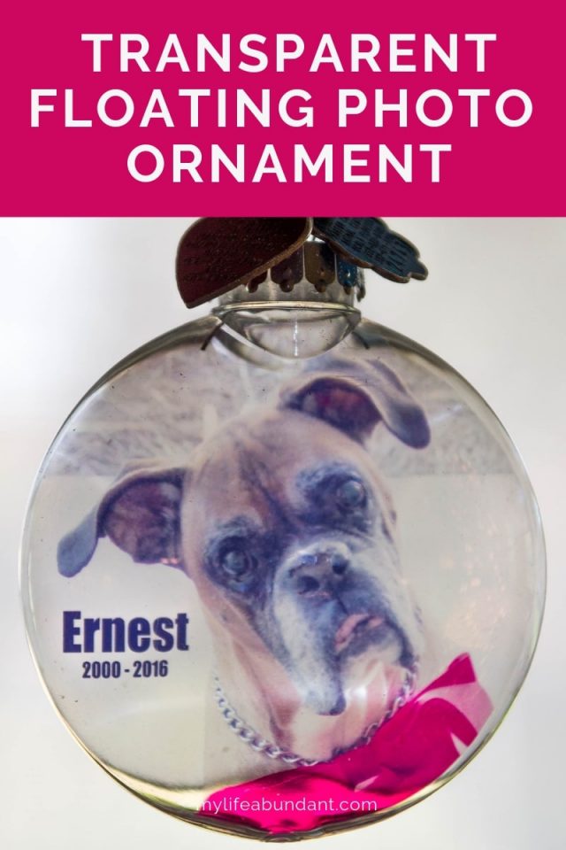 DIY transparent Christmas ornament