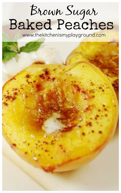 baked brown sugar peaches