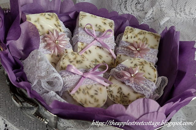 handmade lavender soaps wrapped