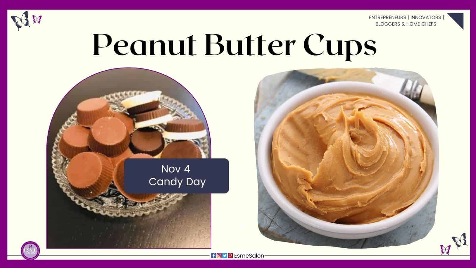 an image of a glass tray filled with Diabetic-Friendly Peanut Butter Cups