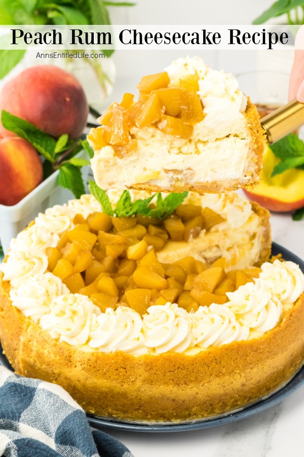 peach rum cheesecake