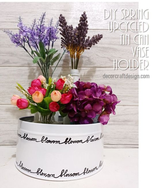 DIY upcycled tin can